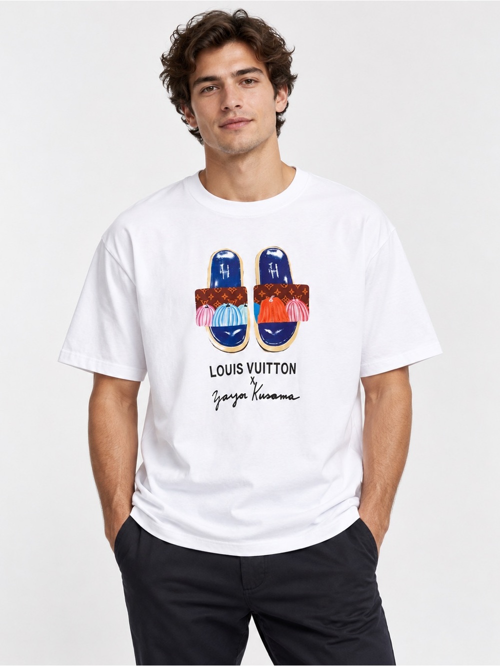 2023 Louis Vuitton x Yayoi Kusama white T-shirt
